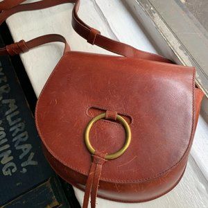 Madewell Lisbon O Ring Leather Saddle Cross Body Bag
